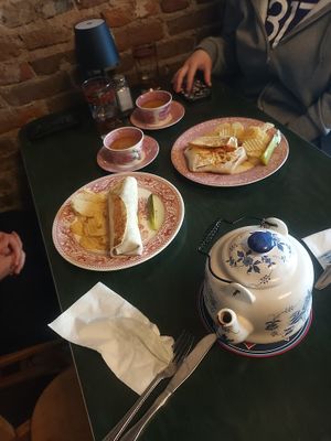 we have specialty teas by the teapot at The Vegan Cheese Lady Cafe in Lafayette