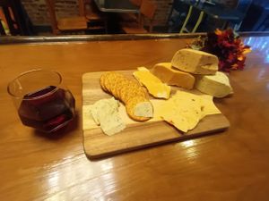 cheese platter at The Vegan Cheese Lady Cafe in Lafayette