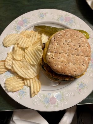 Black bean burgerrs  at The Vegan Cheese Lady Cafe in Lafayette