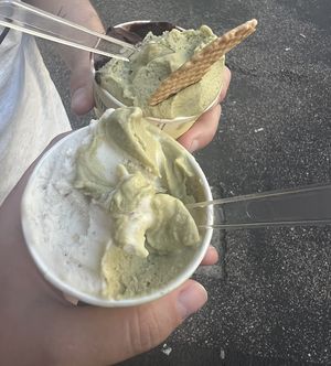 Chocolate, pistachio, almond  at Gelarmony - Marcantonio Colonna in Rome