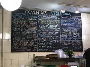 Menuboard at Govinda's in Philadelphia