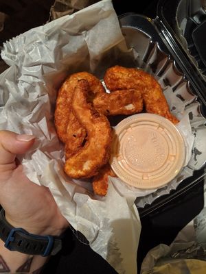 Vegan shrimp at Govinda's in Philadelphia