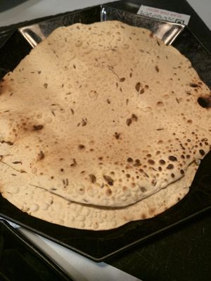 Crisp flat bread  at Dawett Fine Indian Cuisine in Kelowna