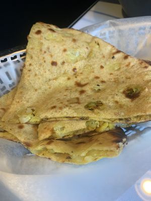 Bread w potato   at Dawett Fine Indian Cuisine in Kelowna
