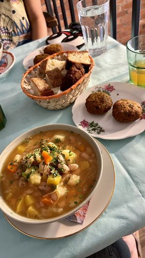 Vegan stew with vegetable patties  at Kuća tete Ane in Zagreb