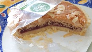 Inside of the bakewell tart at The Bakewell Tart Shop in Bakewell