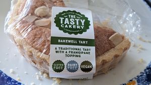Vegan, gluten free bakewell tart at The Bakewell Tart Shop in Bakewell