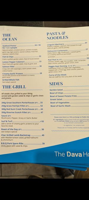 Just adding further photos as happy cow reduces photo quality and you probably can't read the last image! at The Dava Hotel in Mount Martha