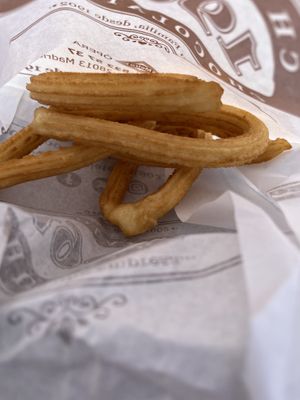 Churros  at Chocolateria 1902 in Madrid