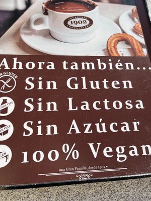 Good sign   at Chocolateria 1902 in Madrid