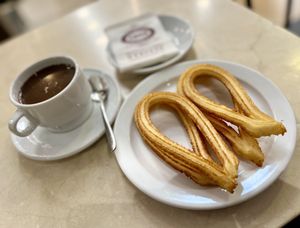  at Chocolateria 1902 in Madrid