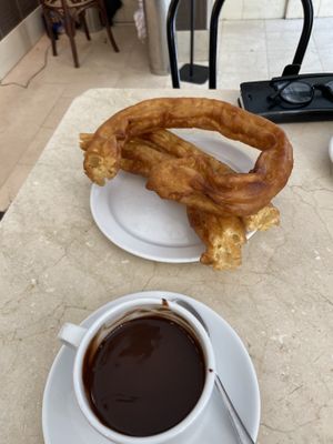 Churros XXL ❤️  at Chocolateria 1902 in Madrid