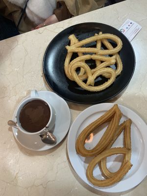   at Chocolateria 1902 in Madrid