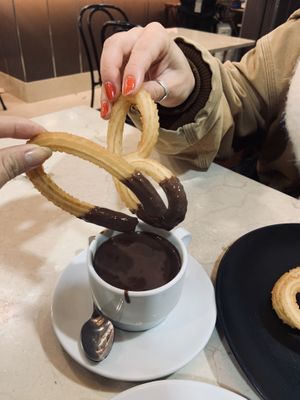   at Chocolateria 1902 in Madrid