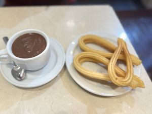   at Chocolateria 1902 in Madrid