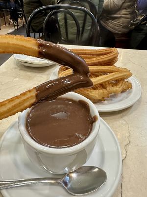   at Chocolateria 1902 in Madrid