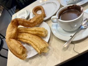   at Chocolateria 1902 in Madrid