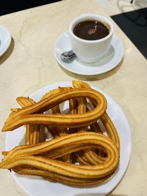   at Chocolateria 1902 in Madrid