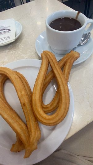   at Chocolateria 1902 in Madrid