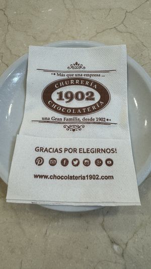 Side plate   at Chocolateria 1902 in Madrid