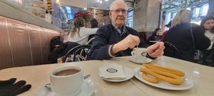 Can get busy. Good because they have another shop in front. #Veganuary at Chocolateria 1902 in Madrid