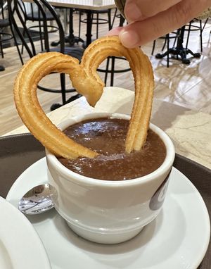   at Chocolateria 1902 in Madrid