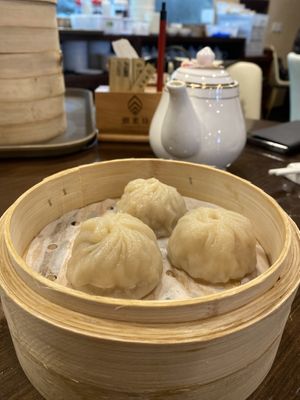 The xiaolongbaos were good, but skin was a bit too thick. at Veggie Kingdom 緻素坊 in Kowloon