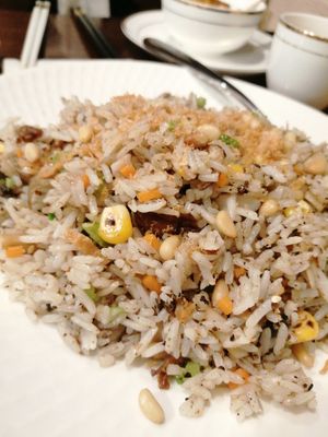 Pine Nut Truffle Sauce Fried Rice 黑松露炒飯 at Veggie Kingdom 緻素坊 in Kowloon
