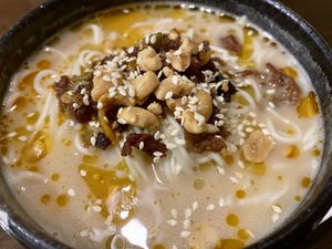 Dan Dan Chinese yam noodles   at Veggie Kingdom 緻素坊 in Kowloon