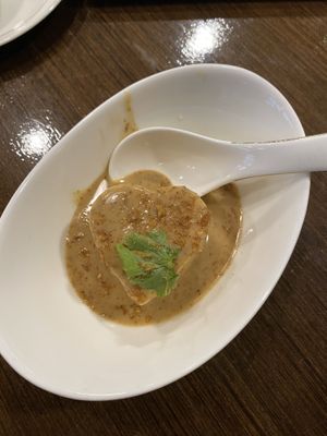 Cold tofu.. real surprise and yummy!   at Veggie Kingdom 緻素坊 in Kowloon