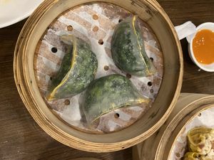 Veggie dimsum, kind of spinach   at Veggie Kingdom 緻素坊 in Kowloon