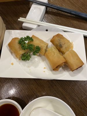 Vegan spring rolls   at Veggie Kingdom 緻素坊 in Kowloon