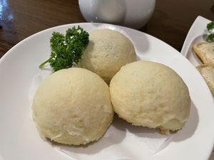 Snow Mountain Veggie BBQ Pork Buns  at Veggie Kingdom 緻素坊 in Kowloon