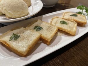Deep-Fried Bean Curd Toastt  at Veggie Kingdom 緻素坊 in Kowloon
