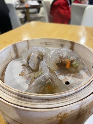 Mushroom dumplings 46$  at Veggie Kingdom 緻素坊 in Kowloon