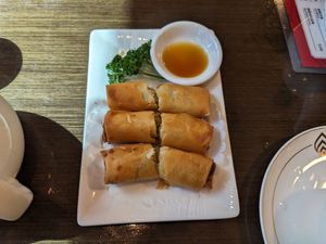 Spring rolls at Veggie Kingdom 緻素坊 in Kowloon