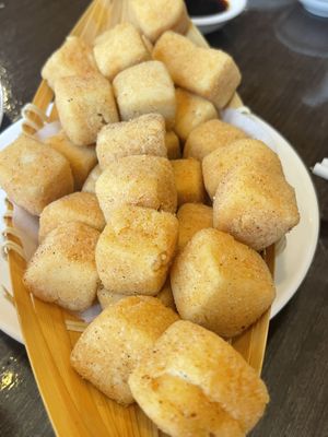 Baked salty tofu - not recommended   at Veggie Kingdom 緻素坊 in Kowloon