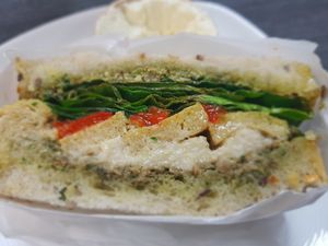 Caprese sandwich at The Dirty Vegans - Pop Up in Bristol