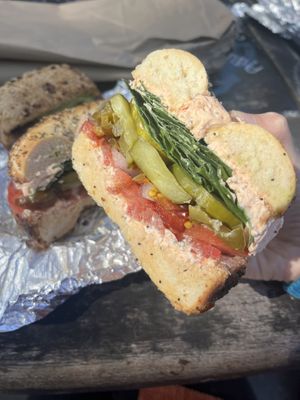 Build your own bagel sandwich at Grindcore House in Philadelphia