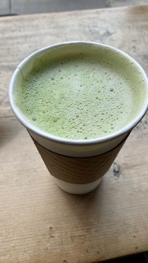 Strawberry vanilla matcha  at Grindcore House in Philadelphia