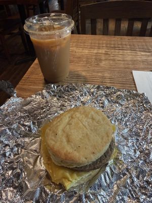 The Mickey G and an iced coffee   at Grindcore House in Philadelphia