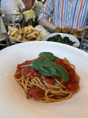 Spaghetti pomodoro   at Chi Burlaz Garden in Rimini