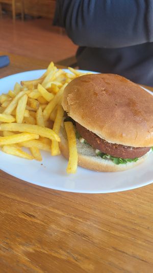 Vegan Burger at Kaupfjelagid The Old General Store in Breiddalsvik