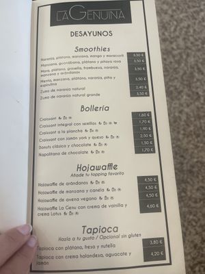 Carta  at La Genuina in Nigran