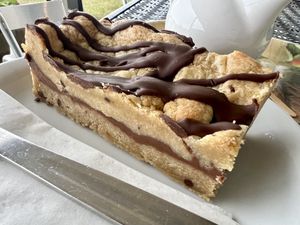 Vegan tray bake slice   at Rosemarkie Beach Cafe and Exhibition in Fortrose