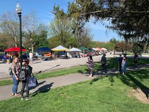 View at Garfield Park Farmers Market in Indianapolis
