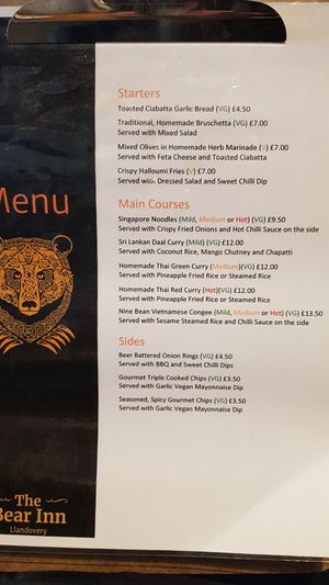 Meni at The Bear Inn in Llandovery