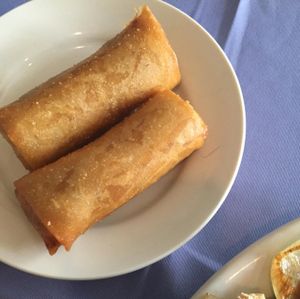 spring rolls  at New Harmony Vegetarian Restaurant in Philadelphia