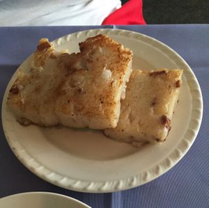 turnip pancake at New Harmony Vegetarian Restaurant in Philadelphia