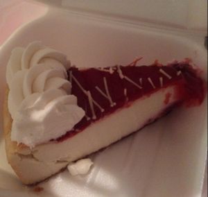 vegan cheese cake! at New Harmony Vegetarian Restaurant in Philadelphia